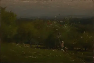 Äppelodling av George Inness