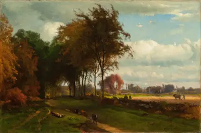 Landscape with Cattle av George Inness