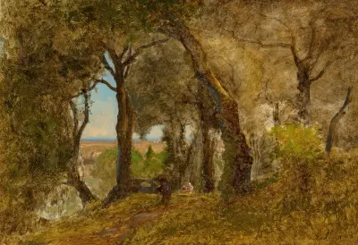 Olivträd, Albano, Italien av George Inness