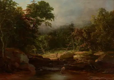 Ström i bergen av George Inness