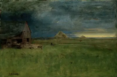 Den ensliga gården, Nantucket av George Inness