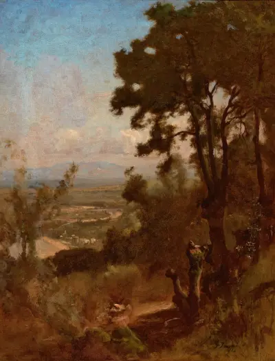 Dal nära Perugia av George Inness
