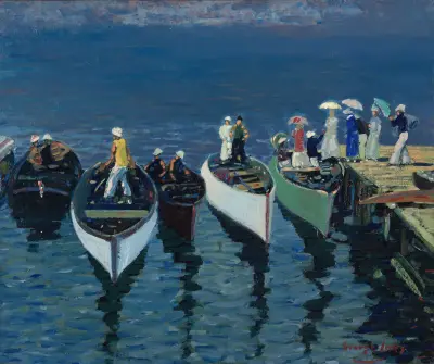 Holiday on the Hudson av George Luks