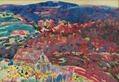 Purple Hills av George Luks