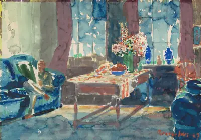 Self-Portrait – Interior Of My New York Apartment av George Luks