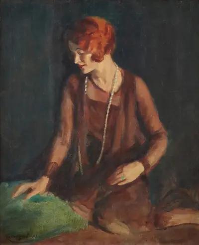 The Redhead av George Luks