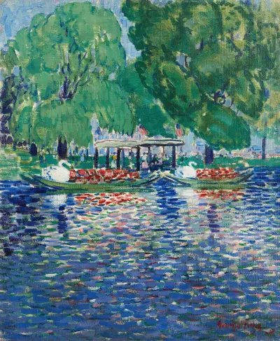 The Swan Boats av George Luks