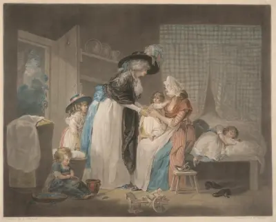 A Visit to the Child at Nurse av George Morland