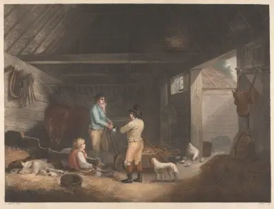 Evening or the Post Boy’s Return von George Morland