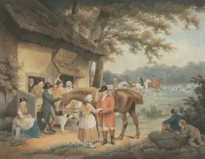 Fox Hunting. Going Out von George Morland