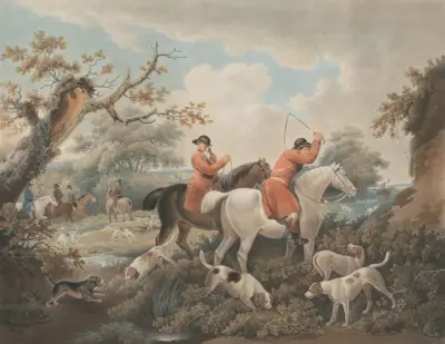 Fox Hunting. The Check von George Morland