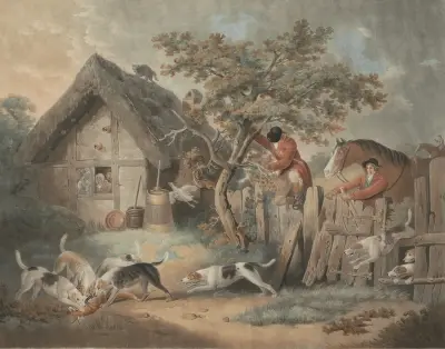 Fox Hunting. The Death von George Morland