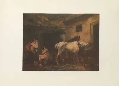 Post-Boys and Horses Refreshing von George Morland