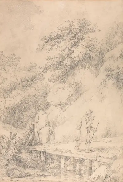 Two Men on a Country Road von George Morland