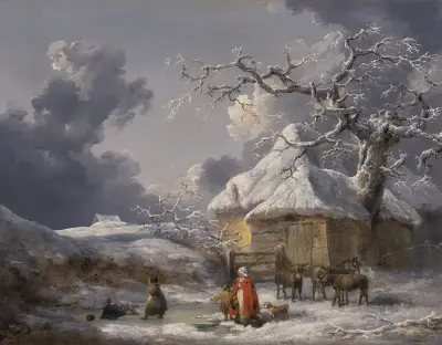 Winter Landscape with Figures von George Morland