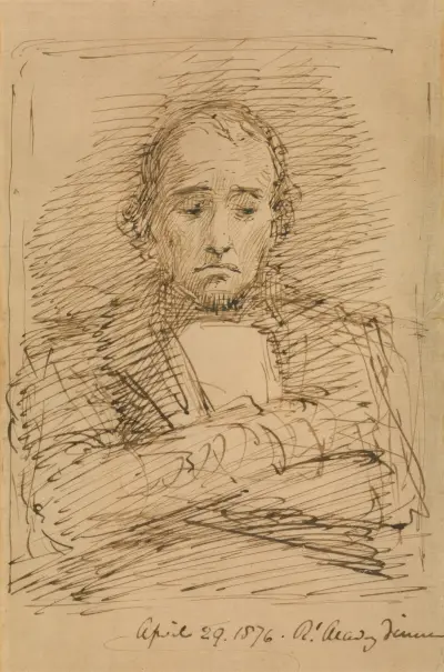 Benjamin Disraeli, Sketched at a Royal Academy Dinner av George Richmond