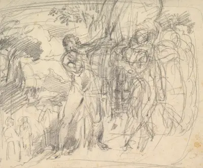 Kompositionsstudie för 'Comus – The Measure' av George Richmond