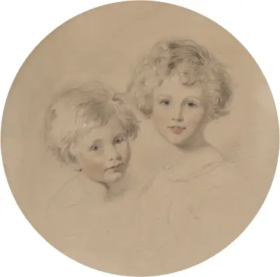 Portrait of Henry and Philip Fletcher av George Richmond