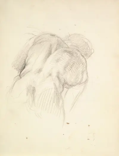 Studie för en manlig figur i 'Comus–The Measure' av George Richmond