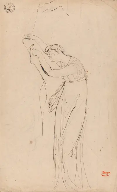 Captive or Dejected Woman: Possibly Andromache von George Romney