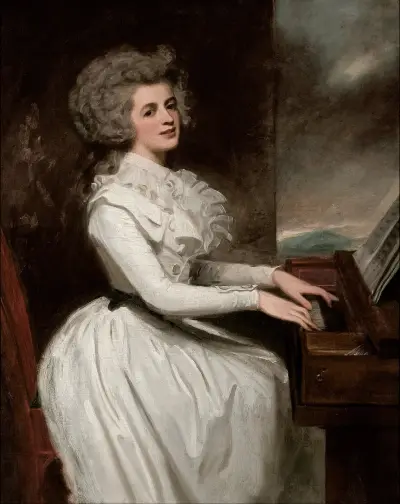 Charlotte, Mrs Thomas Raikes av George Romney