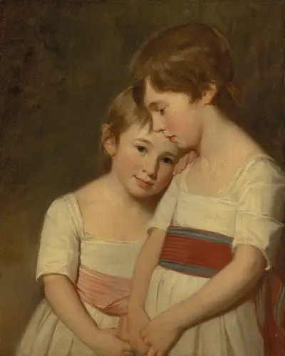 Double portrait of two siblings von George Romney