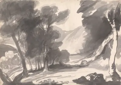 Glade i en skog av George Romney