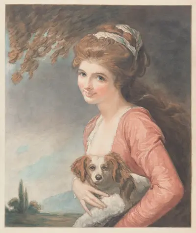 Lady Hamilton som Naturen av George Romney