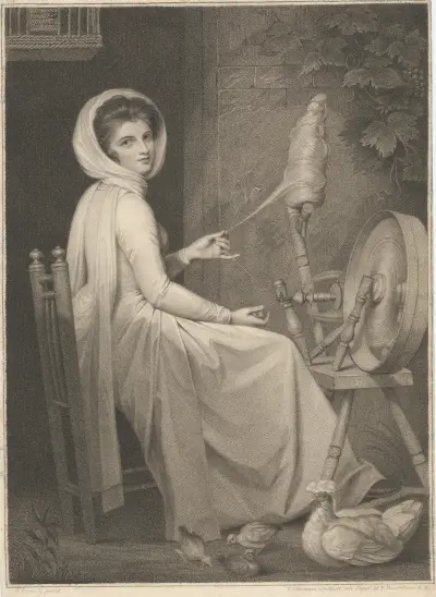 Lady Hamilton as the Spinster von George Romney