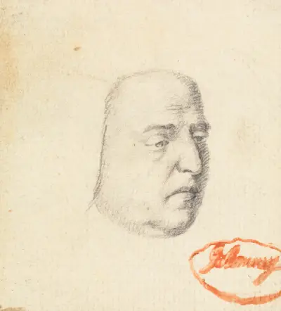 Manligt huvud av George Romney