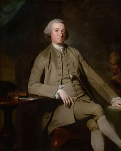 Porträtt av en gentleman, sittande, troligen William Suddel av Lancaster av George Romney