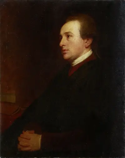 Portrait of a Young Man at his Desk av George Romney