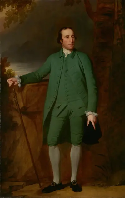 Porträtt av George Morewood (1720–1792) från Alfreton Park, Derbyshire av George Romney