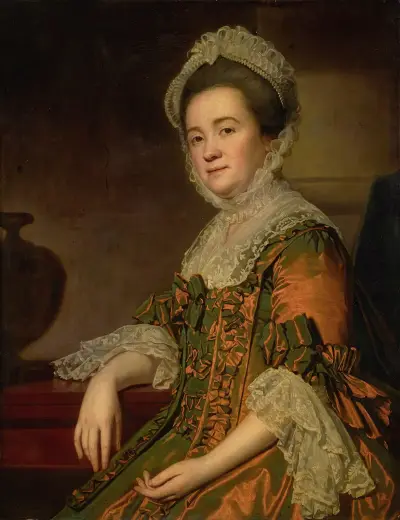 Portrait Of Mrs. Dawes av George Romney