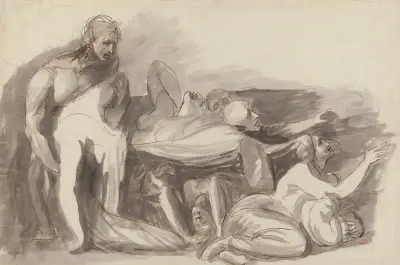 Fängelsescen av George Romney