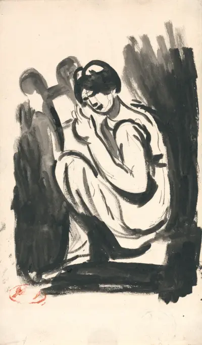 Seated Figure von George Romney