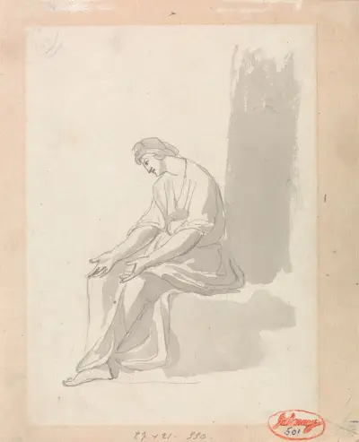 Sittande kvinna av George Romney