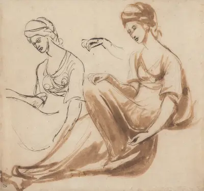 Studier av en sittande kvinna av George Romney