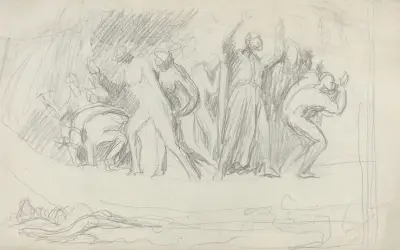 Studie till ’Syndafloden’ av George Romney