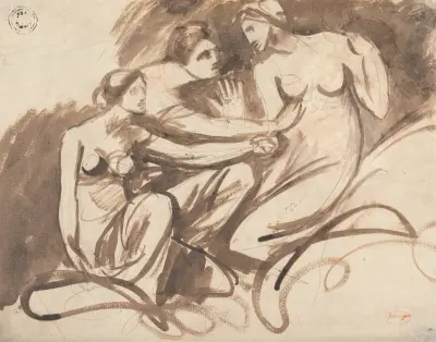 Tre unga häxor av George Romney