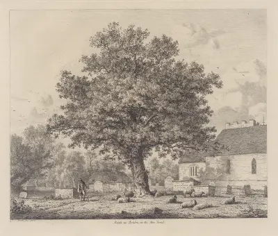 Lönn på kyrkogården i Boldre av Jacob George Strutt