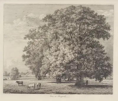 The Elms at Mongewell av Jacob George Strutt
