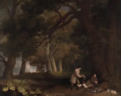 En rast efter jakten av George Stubbs