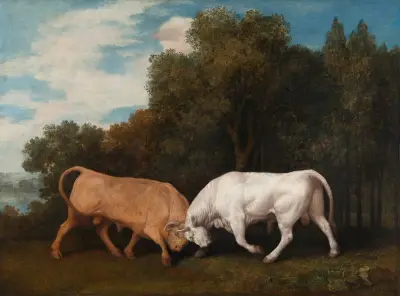 Tjurar som slåss av George Stubbs