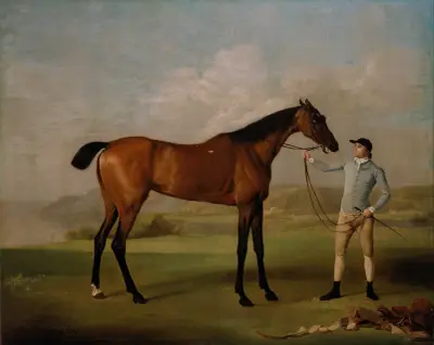 Molly Long-legs med sin jockey av George Stubbs