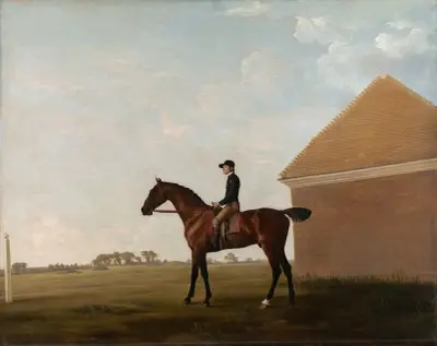 Turf, with Jockey up, at Newmarket av George Stubbs