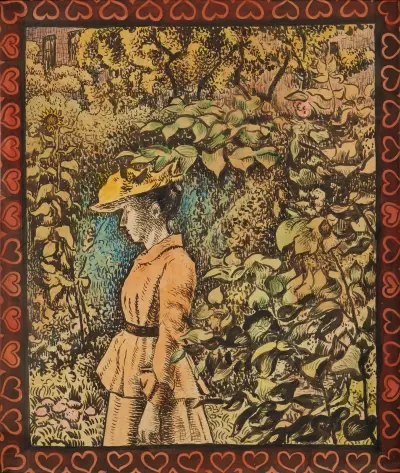Au jardin (Aline Maréchal) av Georges Lemmen