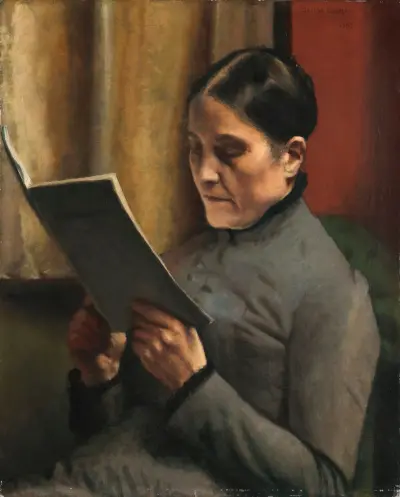 La Mère de l’artiste av Georges Lemmen