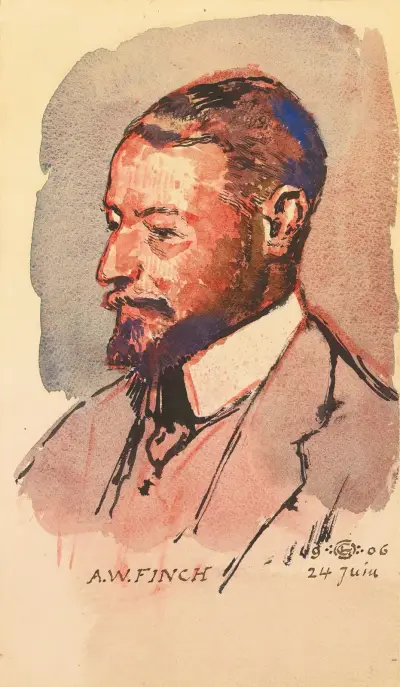 Portrait De L’artiste, Alfred William Finch (1854-1930) av Georges Lemmen
