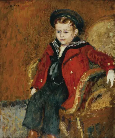 Portrait d’un jeune garçon av Georges Lemmen